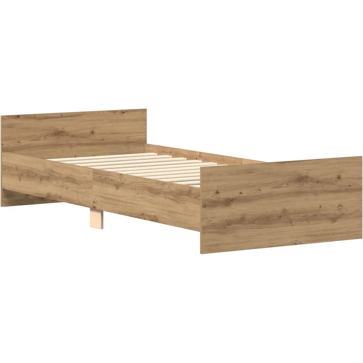 vidaXL Bettgestell mit Kopfteil Artisan-Eiche 80 x 200 cm 8009034 – Bild 2