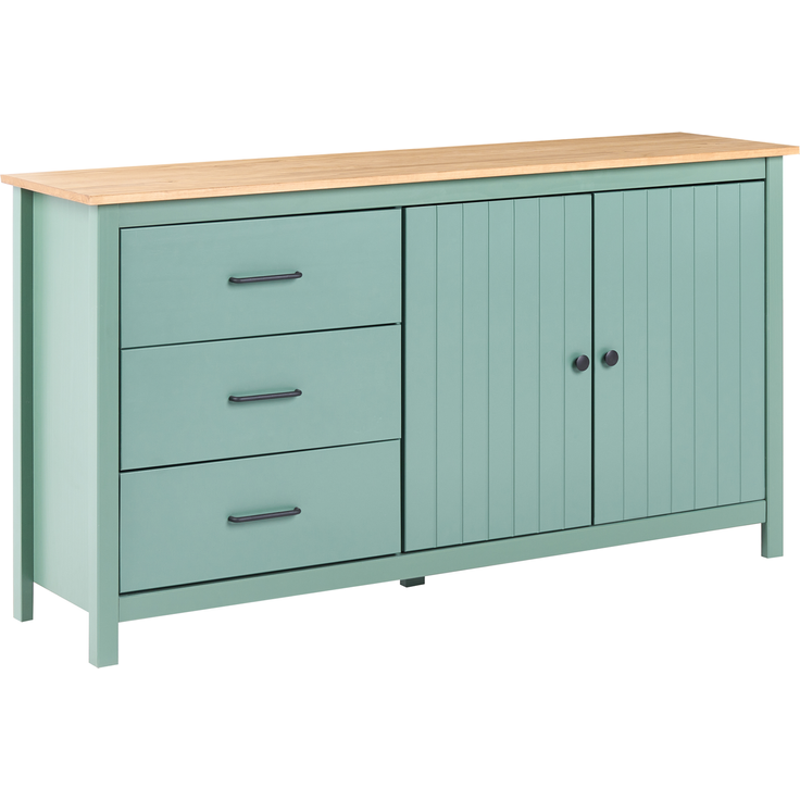 Sideboard mit 2 Türen LEONORA Kiefernholz Grün