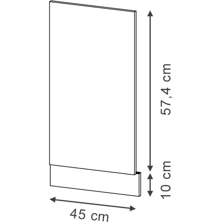 Frontblende Fame-Line Dunkelblau Hochglanz 45 cm ohne Arbeitsplatte Vicco – Bild 3