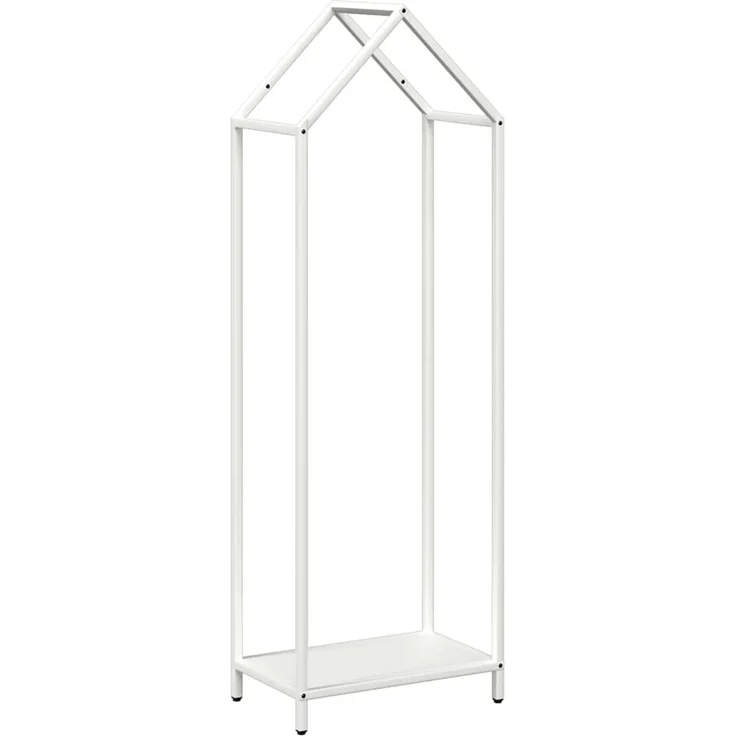 vidaXL Brennholzregal Weiß 40x25x120 cm Kaltgewalzter Stahl 864300 – Bild 2