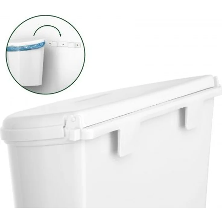 Brunner Abfallbehälter Pillar XL Kunststoff, weiß - 10 Liter – Bild 3