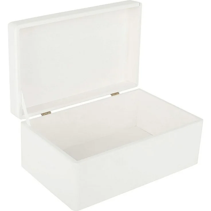 Creative Deco Holzkiste mit Deckel Groß Erinnerungsbox Baby Holzbox 30 x 20 x 14 cm, mit Scharnieren