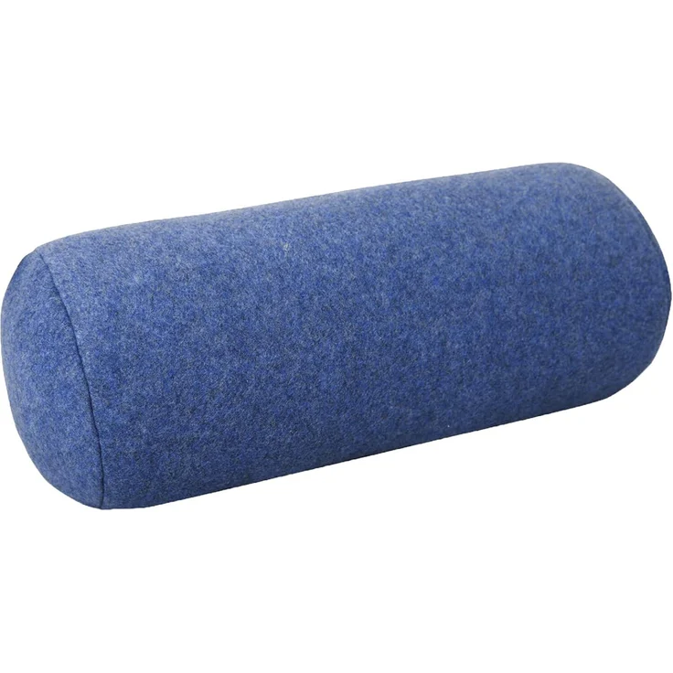 Dr. Berger Velours-Fleece Nackenrolle Blaumelange 40 x 16 cm – Bild 1