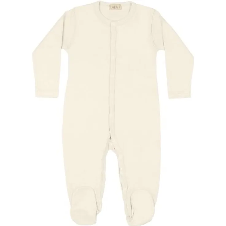 UAUA Basic Strampler mit Füßen Crema 1-3 Monate Ec
