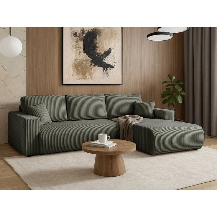 Beautysofa Ecksofa Porto mit universelle Ottomane, mit Bettfunktion und Bettkasten – Bild 5