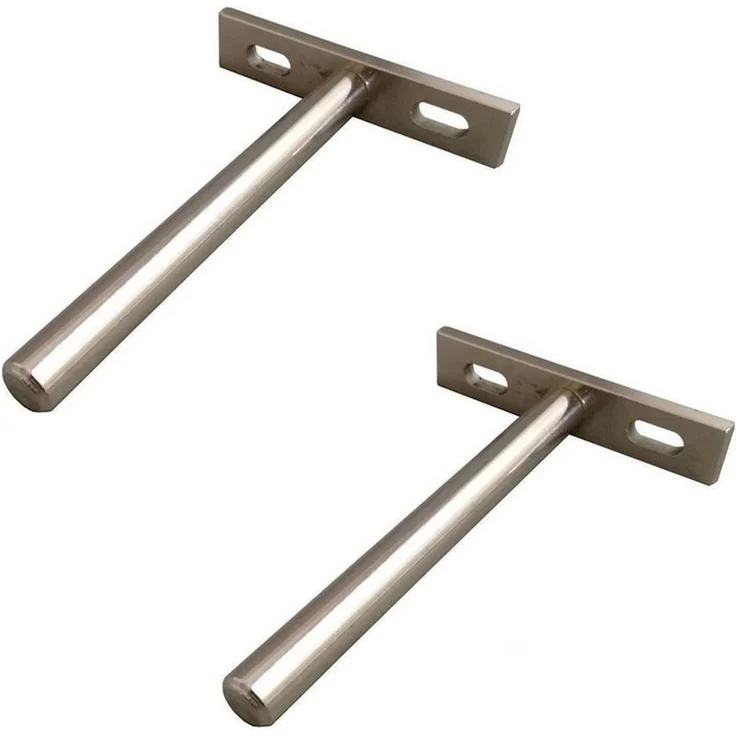 HOOZ Wandregalhalter Tablarträger 10 cm verdeckt stabil für Wand- & Bücherregal 2er Set, Fachbodenträger 2-tlg, Unsichtbare Schwerlast-Befestigung für Holz- und Schweberegale – Bild 1
