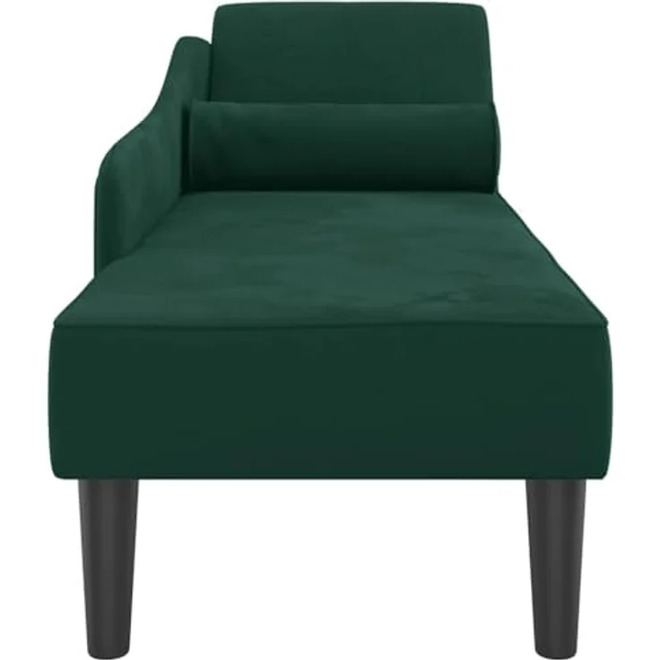 vidaXL Chaiselongue mit Kissen Dunkelgrün Samt – Bild 7