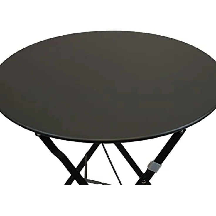 Koopman Gartentisch Balkontisch Terrassentisch Metall Rund Ø 60 cm Anthrazit (1-St), Klapptisch, zusammenklappbar, leicht zu verstauen, Bistrotisch – Bild 4