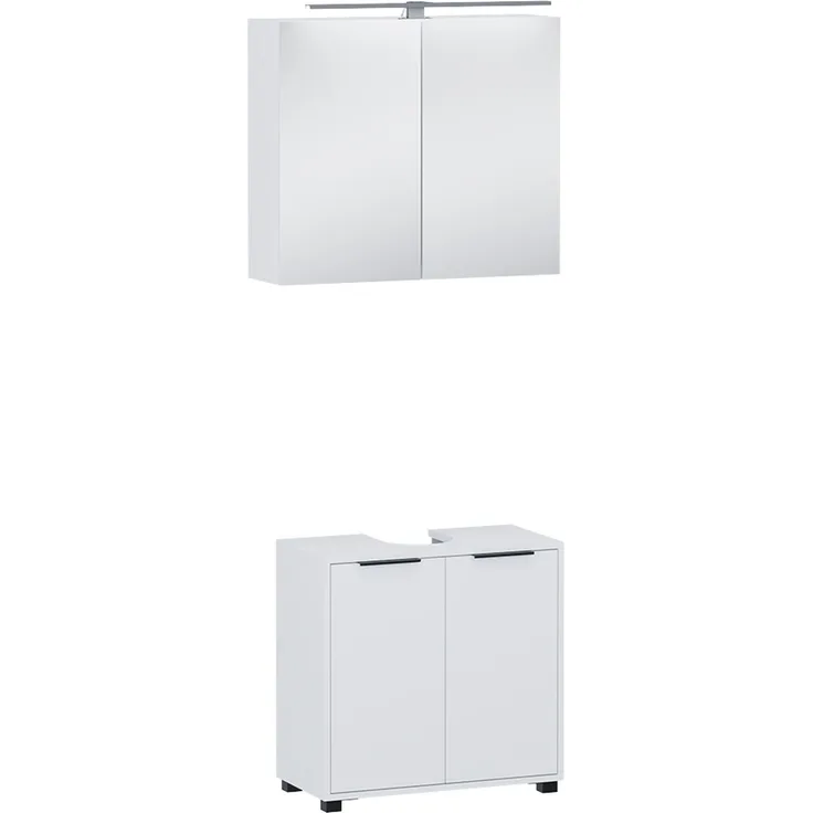 Badmöbel-Set Lavio Weiß 2 Teile Vicco