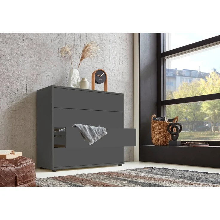 BMG Möbel Kommode Mailand 3 (Schubladenkommode Sideboard Kommode Anrichte, in verschiedenen Farben), Push-to-open-Funktion – Bild 1
