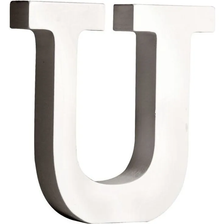 MDF Buchstabe U, FSC 100%, 11x2x11cm, weiß