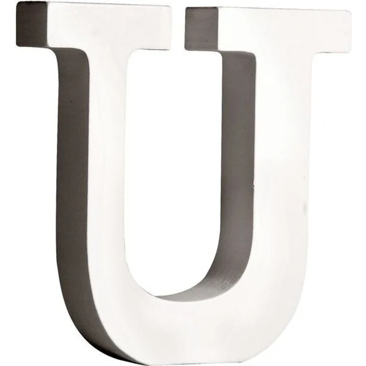 MDF Buchstabe U, FSC 100%, 11x2x11cm, weiß