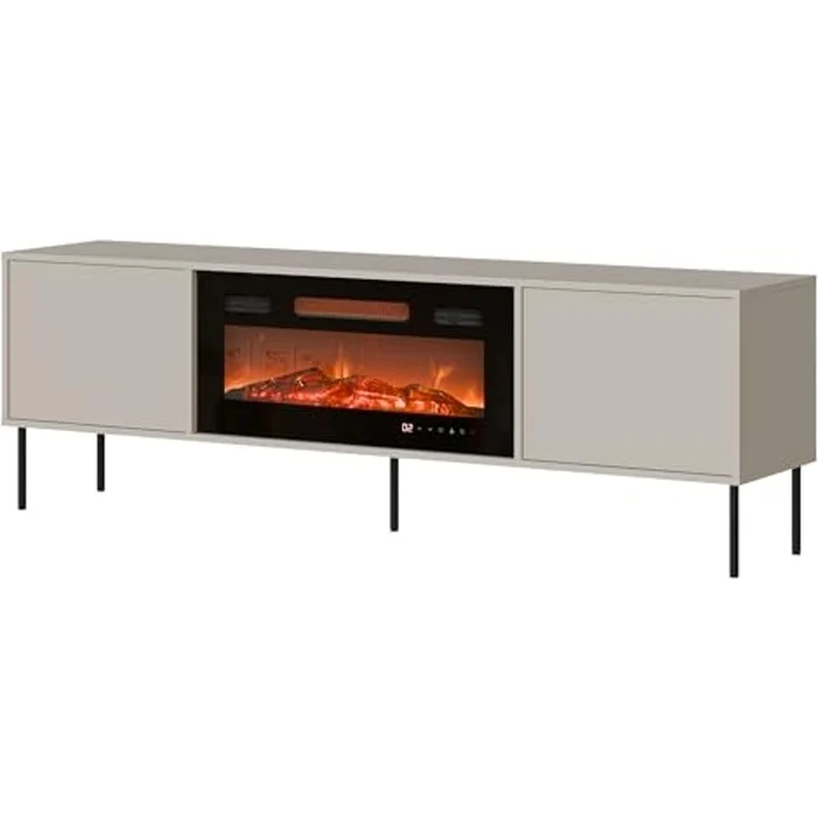 TV-Lowboard Domi 180 2D EF mit Kamin (Farbe: Cashmere) – Bild 3