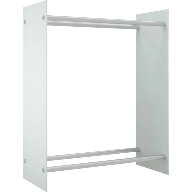 vidaXL Brennholzregal Weiß 80x35x100 cm Hartglas 327471 – Bild 1