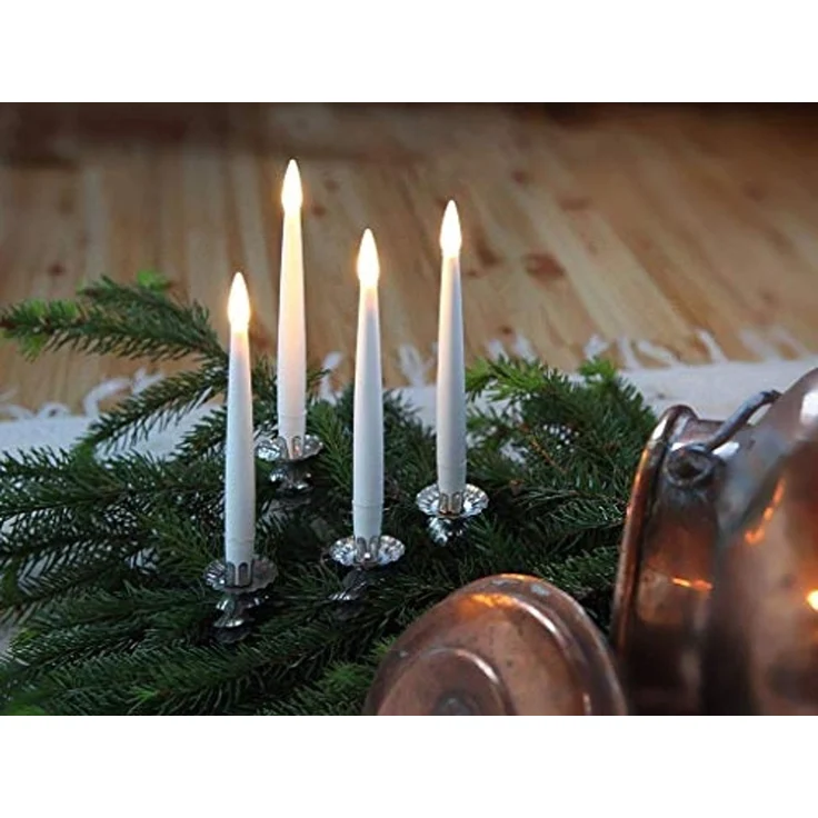 LED-Leuchtkerzen lang, 4teilig, flackernd – Bild 2