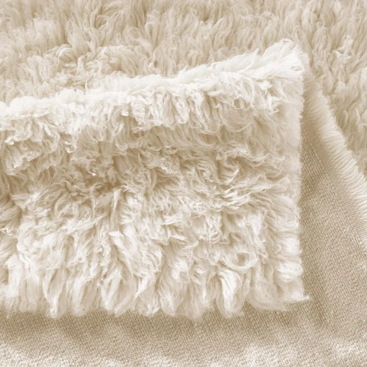 TaraCarpet Flokati-Teppich TaraCarpet Flokati Diana aus Schurwolle, rechteckig, Höhe: 45 mm, Schafwollteppich Langflor Wohnzimmer Schlafzimmer Esszimmer 70X140 – Bild 3