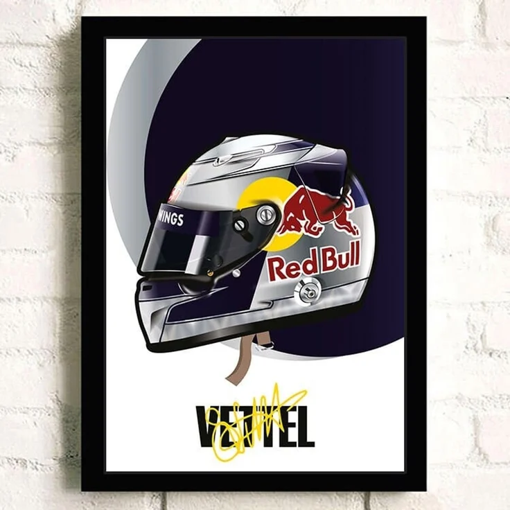 Poster Formel 1 Helm Rennfahrer Name Unterschrift · Deko Print ohne Rahmen - A Hamilton / 40x50 cm – Bild 4