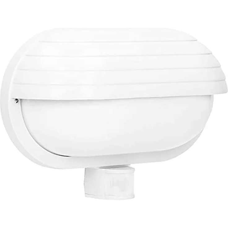 Orno MUSAM Außen-Wandleuchte mit Bewegungsmelder 180° 1x60W E27 IP44 mit Blende aus Kunststoff weiß Symbol: LF-1/W EAN: 590825 LF-1/W