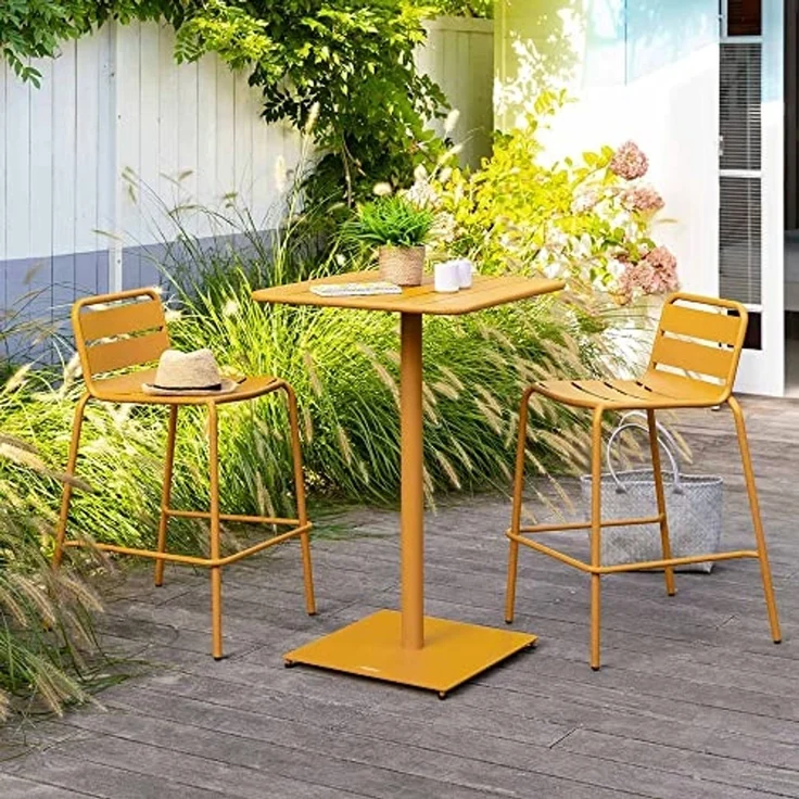 Hespéride - Hoher Gartentisch Phuket Ocker - 2 Sitze - Ocker – Bild 2