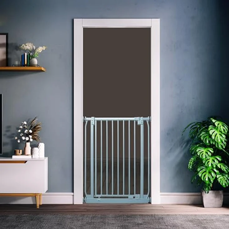 Safetots Extra Tall Elite Sicherheitsschutzgitter, 71cm - 80cm, Matt Grau, Extra hohe 96. 8cm Höhe, Treppenschutzgitter mit Druckmontage, Sicherheitsbarriere, Einfache Installation – Bild 3