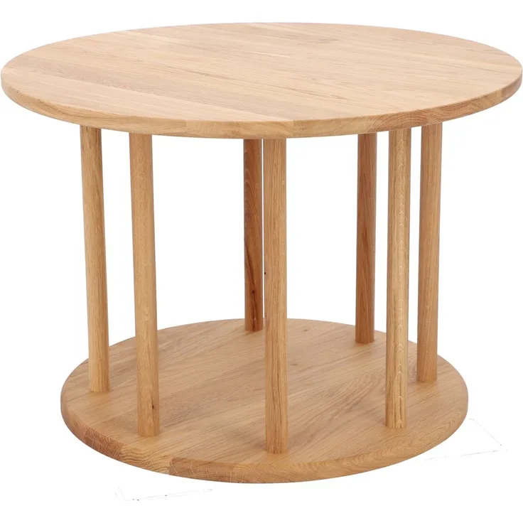 Beistelltisch Roundabout aus Eichenholz, Ø 60 cm