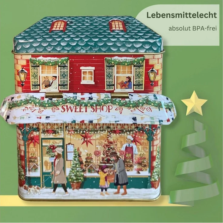 MediMuc Keksdose Kleines Haus mit Vordach – Bild 4