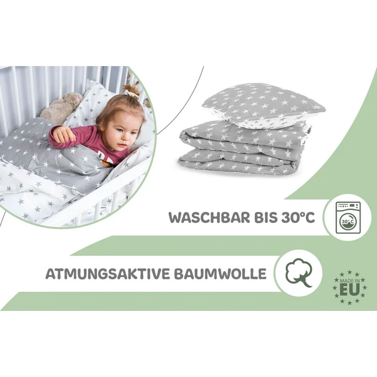 Totsy Baby Babybettwäsche Kinderbettwäsche Baumwolle Set mit Decken- und Kissenbezug – Bild 4