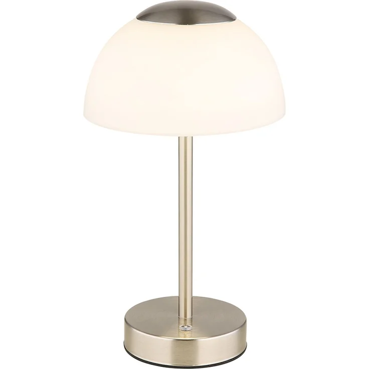 LED Tischleuchte, Glas opal, Touchdimmer, CCT, Akku, H 28 cm – Bild 5