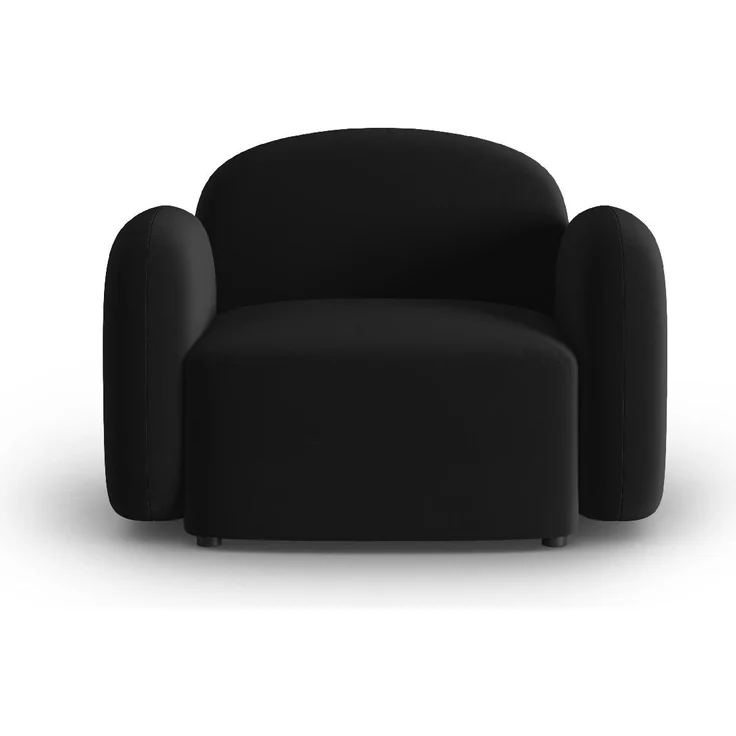 Micadoni Sessel Blair Samtstoff Schwarz – Bild 1