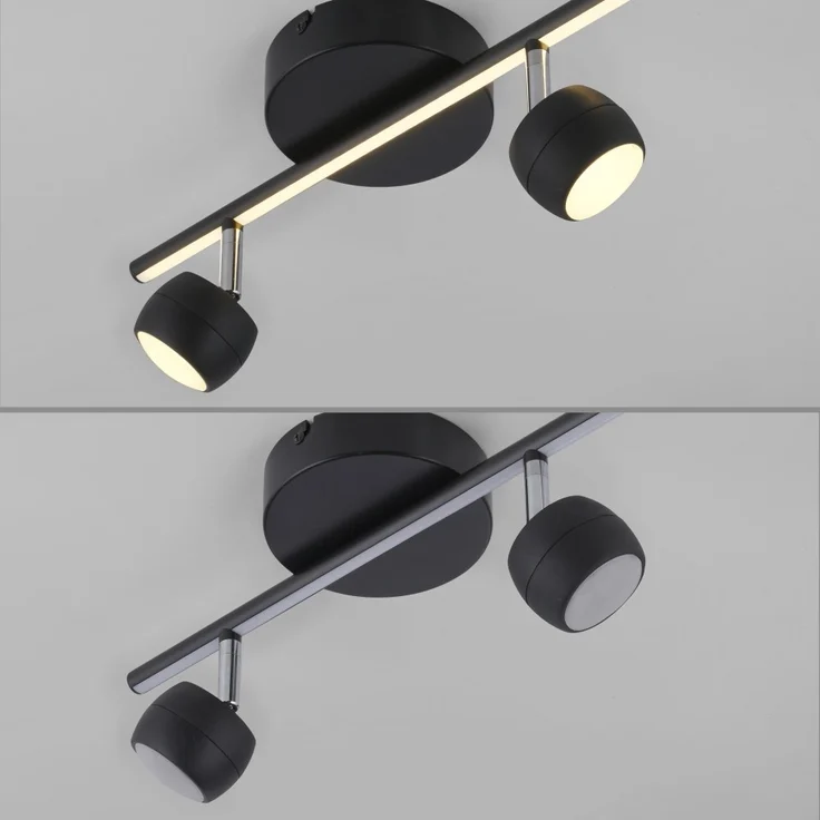 JUST LIGHT 11401-18 JARIK Deckenleuchte 2-flammig schwarz 3000K – Bild 2