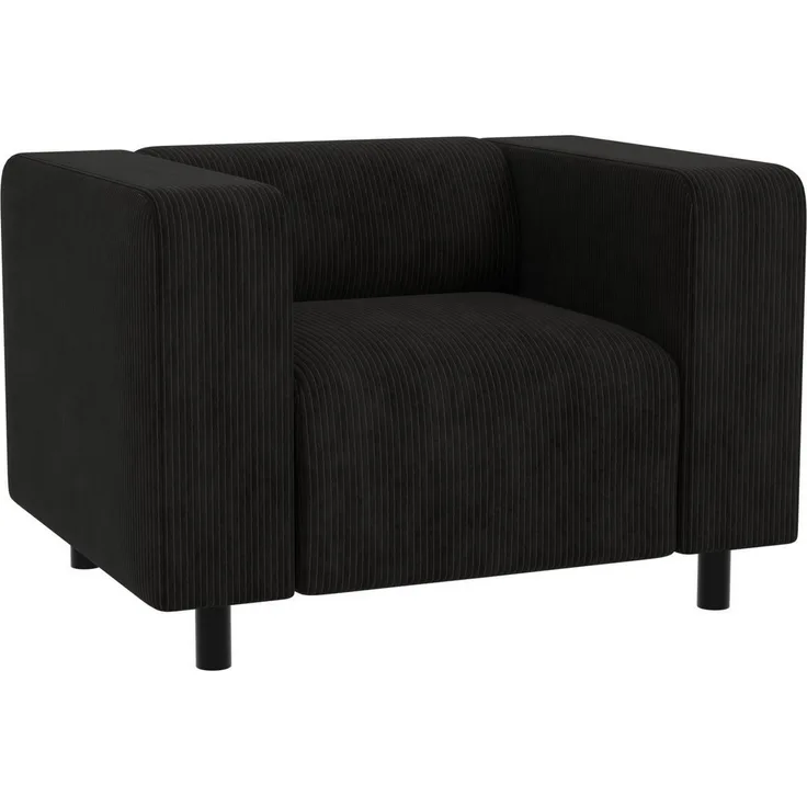 S-Style Möbel Sessel Gustav aus Cord-Stoff mit bequemem Sitz (Sessel x 1), mit Wellenfederung