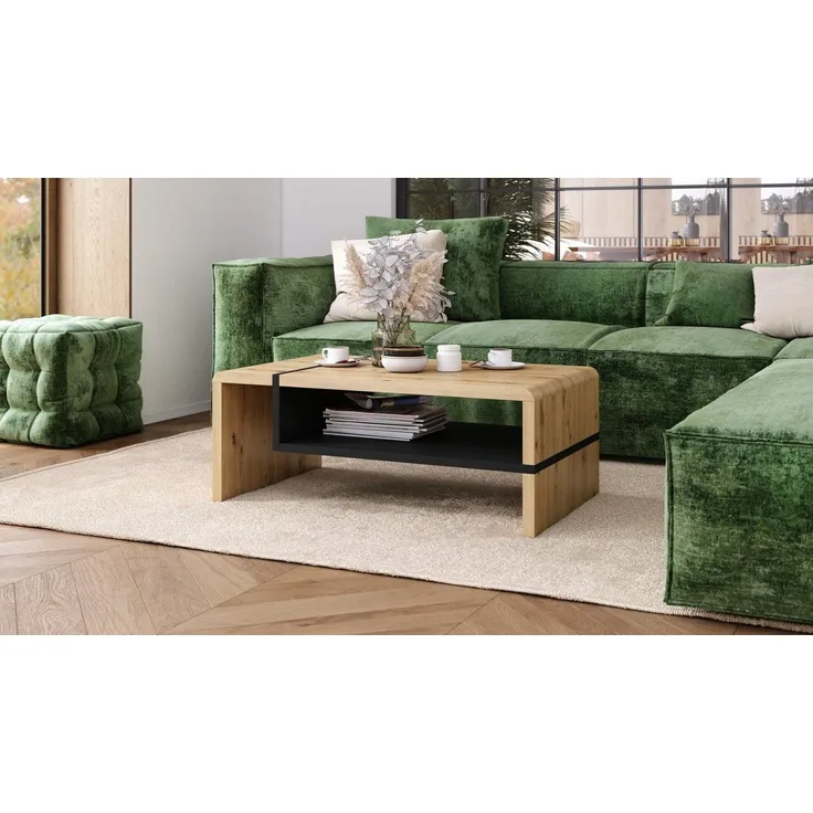 designimpex Couchtisch Design Wohnzimmertisch Folk 01 Tisch mit Ablagefläche