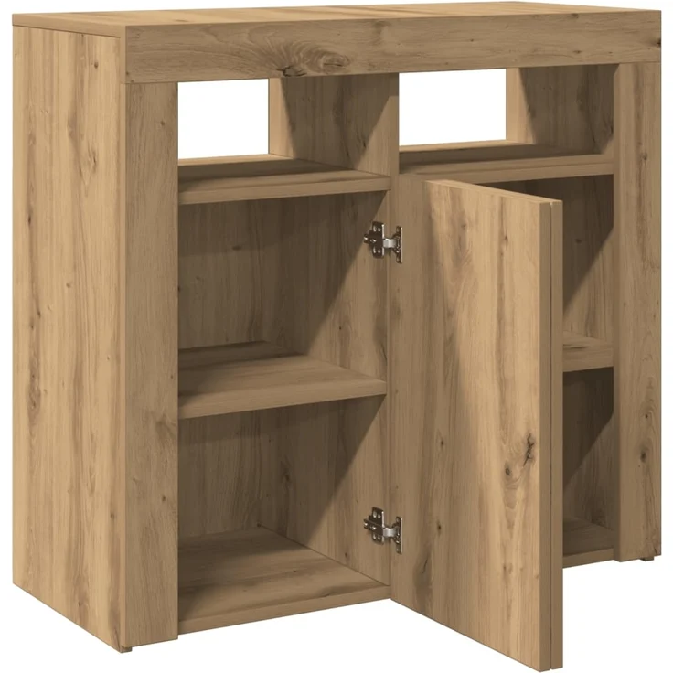 vidaXL Sideboard mit LED-Leuchten Artisan-Eiche 80x35x75 cm 856362 – Bild 9