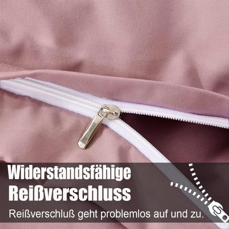 Kissenbezug Seitenschläferkissen Mikrofaser 40x145 cm 2 Stück Rosa – Bild 4