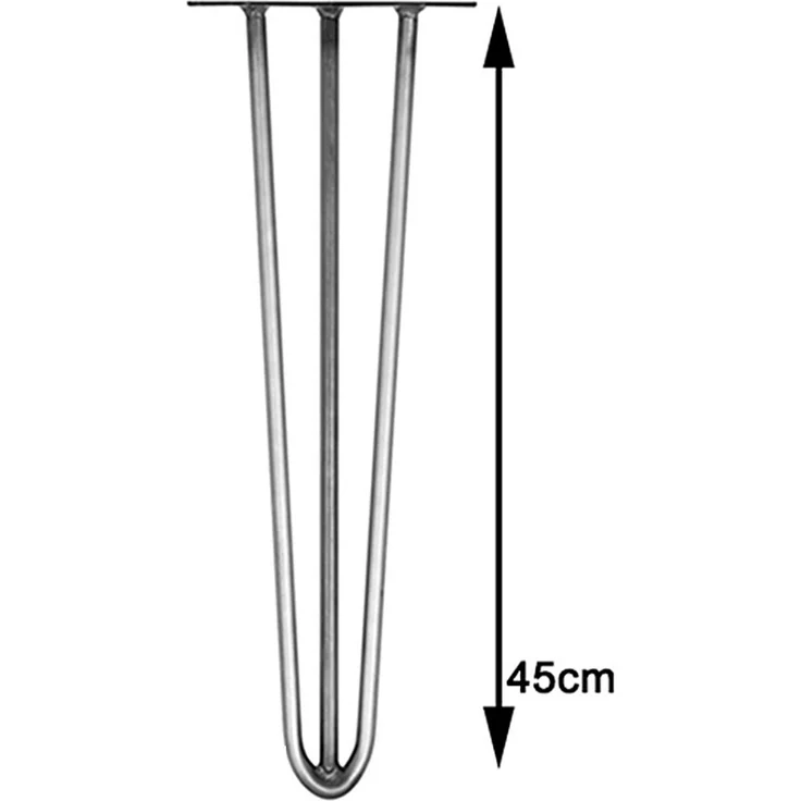 Tischbeine 4er-Set Hairpin 45 cm Haarnadelbeine Stahl Möbelfüße Tischkufen – Bild 6
