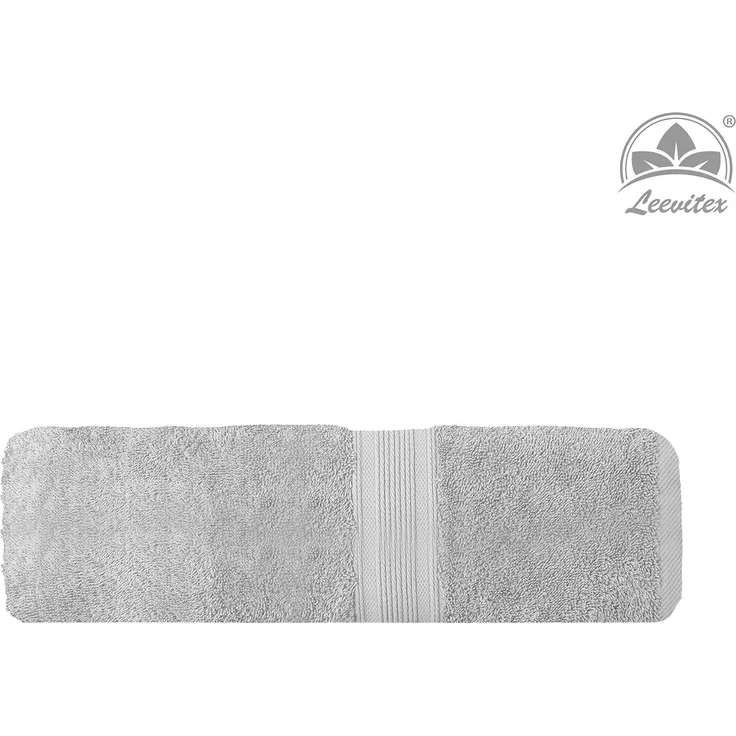 leevitex® Saunatuch Saunatuch Frottee XXL, (1-St), 80 x 200 cm, extra groß & saugfähig, Silber/Hellgrau – Bild 6