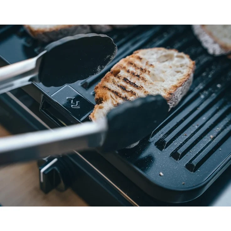 Cadac gerippte Universal-Grillplatte mit Griff für 2-Cook 3, Aluminium schwarz, 25 x 27 x 3,5 cm – Bild 7
