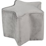 roba Kinderhocker 'Lil Sofa' in Sternform - Samtstoff - Grau