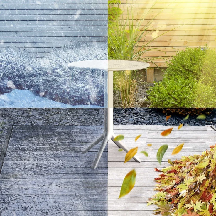 CLP Tisch Lacota Ø 60 cm wetterfest und UV-beständig,weiß – Bild 4