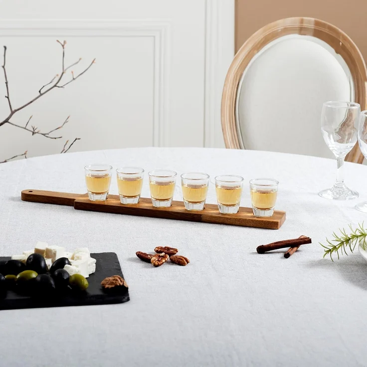 COOK CONCEPT 6er Shooter auf Akazie / Schnapsglasträger mit 6 Schnapsgläsern – Bild 7