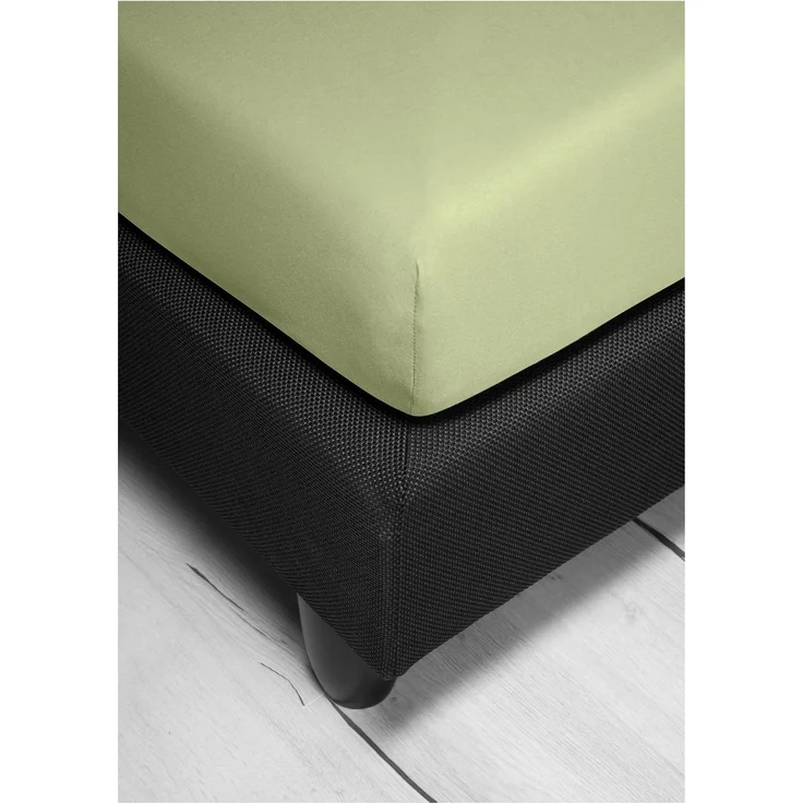 Irisette Mako-Jersey Betttuch Jupiter 0008 lind 190x200 cm 8-34 lind – Bild 5