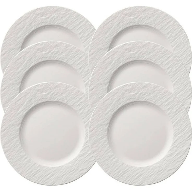 Villeroy & Boch Manufacture Rock blanc Frühstücksteller 22 cm Set6