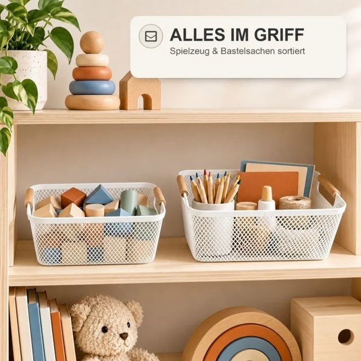 Relaxdays Aufbewahrungskorb 6er Set – Bild 3