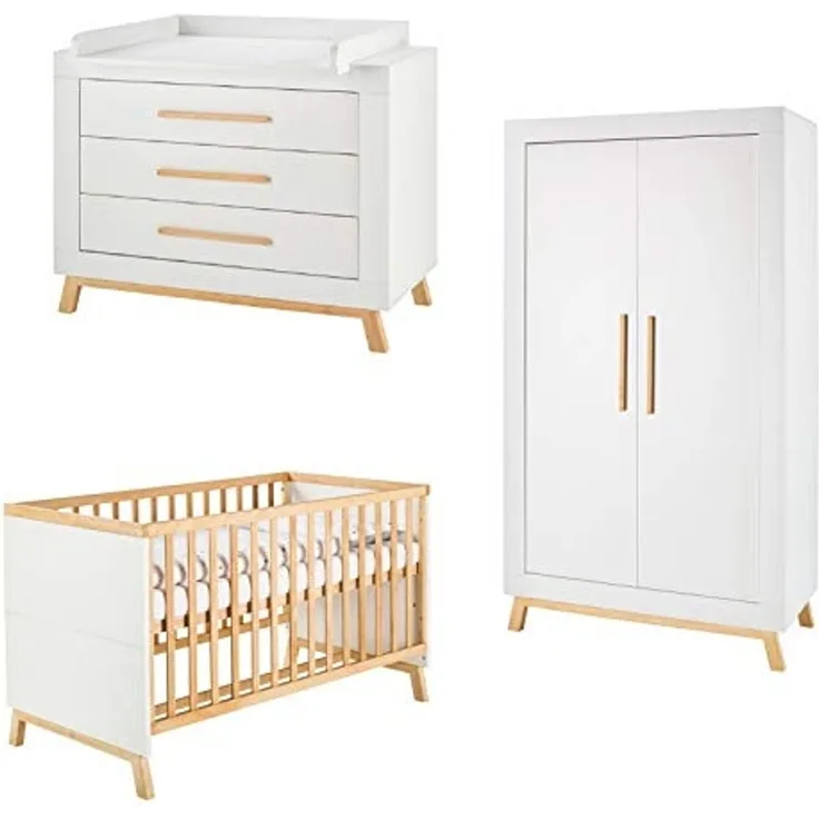 Schardt 'Miami White' 3-tlg. Babyzimmer-Set, weiß, 2-türiger Schrank