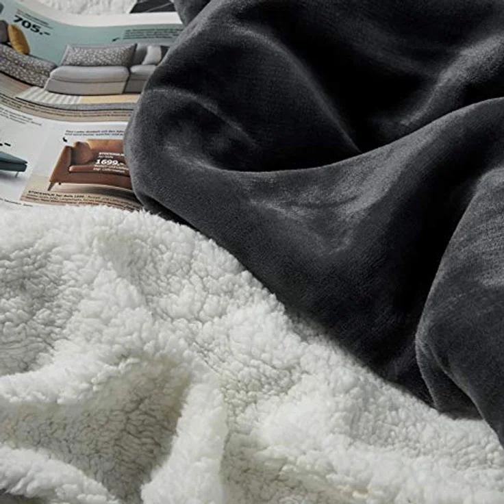 Wohndecke, Woltu, super Dicke Warme Fleecedecke Kuscheldecke Sofadecke – Bild 5