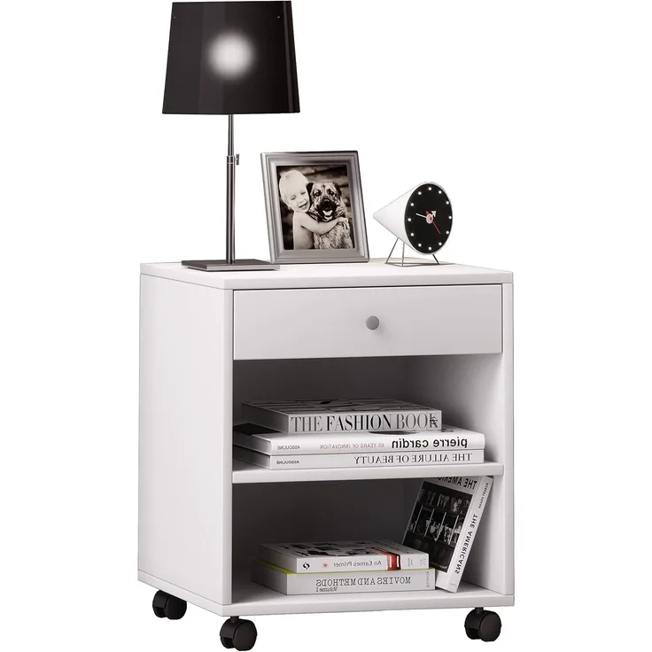 VCM Nachttisch Rolda 913910 Weiß H 54 x B 45 x T 38 cm