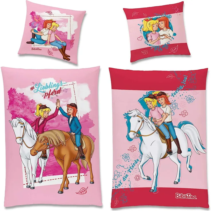 Bibi und Tina Lieblingspferd Bettwäsche Linon / Renforc 135x200