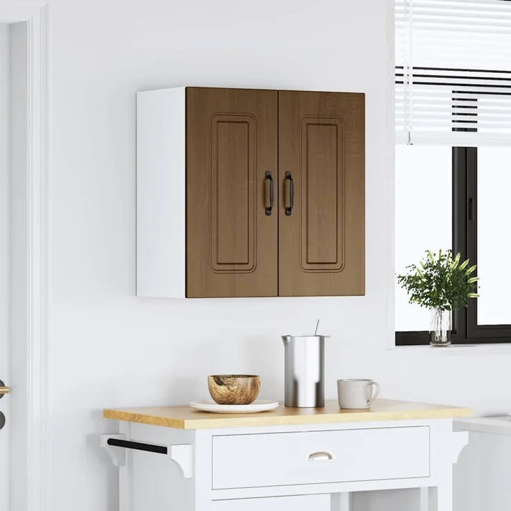 vidaXL Küchen-Hängeschrank Kalmar Braun Eichen-Optik Holzwerkstoff 853584 – Bild 1