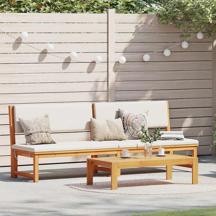 Sonnenliege, Gartenliege Öl-Natur 200 x 57 x 75cm Massivholz Akazie – Bild 1