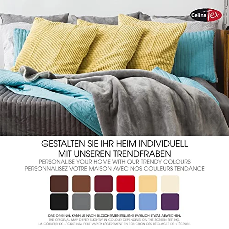 CelinaTex TV-Decke mit Ärmeln und Fußtasche Flauschige Kuscheldecke XL 170x200 cm Bordeaux rot Mikrofaser Fleece Soft Oeko-TEX – Bild 6